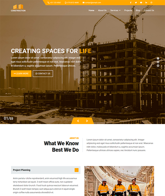 Construction template